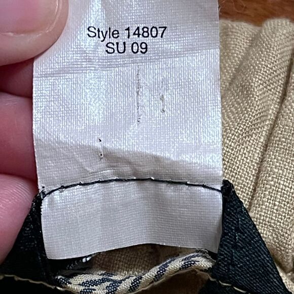 J.CREW 100% LINEN KHAKI A-LINE MINI SKIRT, DRAWSTRING ELASTIC WAIST WITH BEACHY - Picture 7 of 8